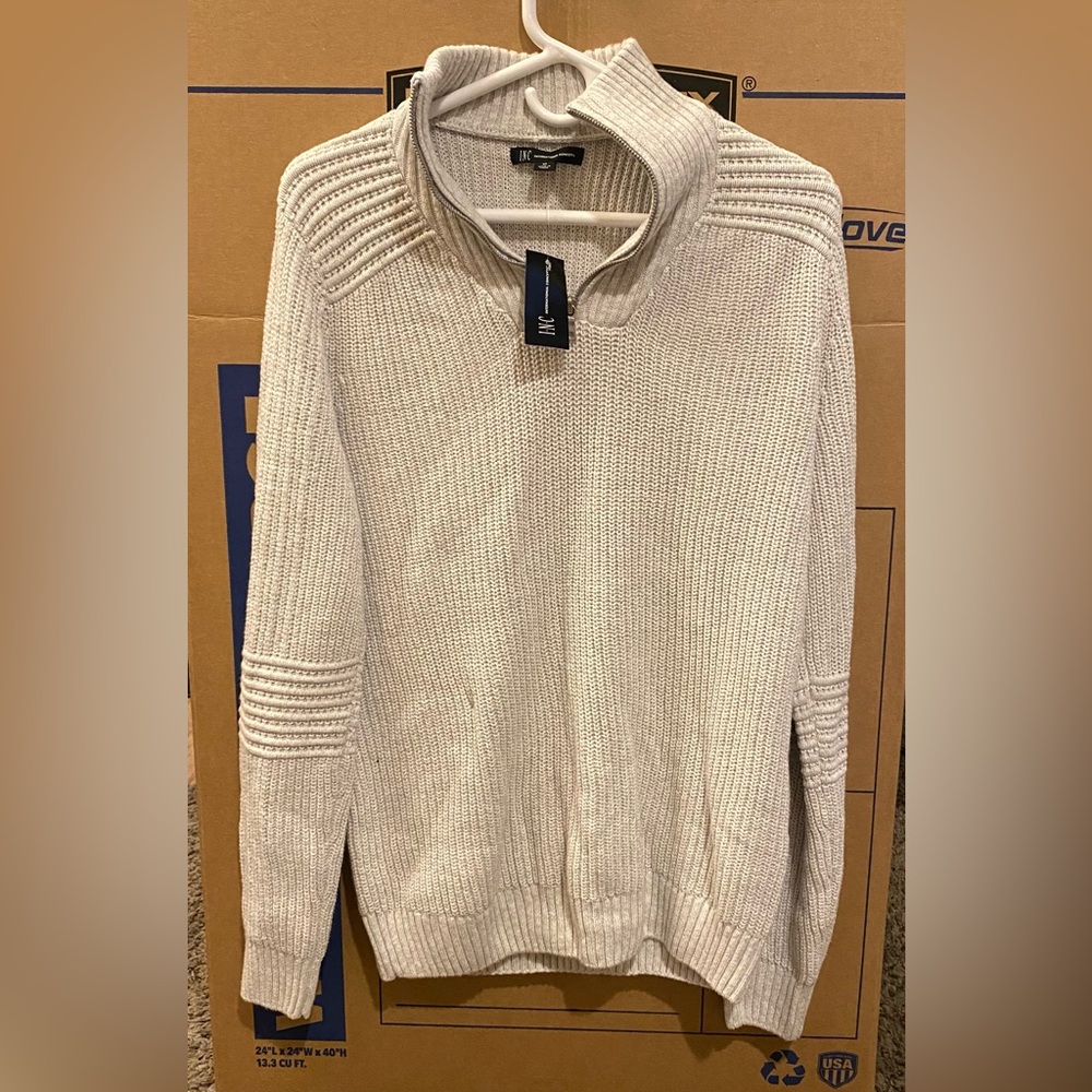 INC sweater zip up